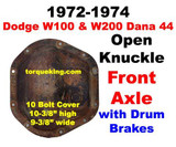 1972-1974 Dodge Open Knuckle Dana 44 Front Axle